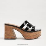 נשים הַנעָלָה Sam Edelman סנדל פלטפורמת dev פטנט שחור 4XL22X548 - Image 2