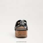 נשים הַנעָלָה Sam Edelman סנדל פלטפורמת dev פטנט שחור 4XL22X548 - Image 3