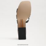נשים הַנעָלָה Sam Edelman סנדל פלטפורמת dev פטנט שחור 4XL22X548 - Image 6