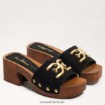 נשים הַנעָלָה Sam Edelman סנדל פרנצ'ינה זמש שחור 4XL22X520