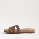 נשים הַנעָלָה Sam Edelman סנדל רב מגלשות nettie אינדיגו מכובס 4XL22X425 - Image 4