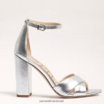 נשים הַנעָלָה Sam Edelman סנדל רצועת קרסול ינסי כסף רך 4XL22X771 - Image 2
