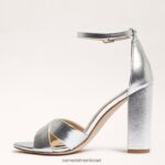 נשים הַנעָלָה Sam Edelman סנדל רצועת קרסול ינסי כסף רך 4XL22X771 - Image 4