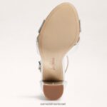 נשים הַנעָלָה Sam Edelman סנדל רצועת קרסול ינסי כסף רך 4XL22X771 - Image 6