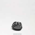 נשים הַנעָלָה Sam Edelman סנדל שקופיות bay 16 עור שחור 4XL22X534 - Image 3