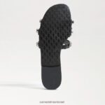 נשים הַנעָלָה Sam Edelman סנדל שקופיות bay 16 עור שחור 4XL22X534 - Image 6