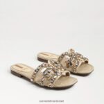 נשים הַנעָלָה Sam Edelman סנדל שקופיות bay 16 עור קליפת ביצה 4XL22X535