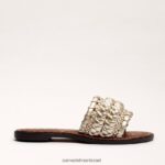 נשים הַנעָלָה Sam Edelman סנדל שקופיות ארוג של giada עלה זהב 4XL22X406 - Image 2
