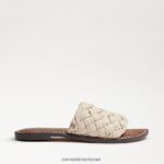 נשים הַנעָלָה Sam Edelman סנדל שקופיות ארוג גריפין עור שנהב מודרני 4XL22X634 - Image 2