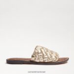 נשים הַנעָלָה Sam Edelman סנדל שקופיות ארוג גריפין עור יוטה 4XL22X636 - Image 2