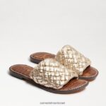 נשים הַנעָלָה Sam Edelman סנדל שקופיות ארוג גריפין עור יוטה 4XL22X636