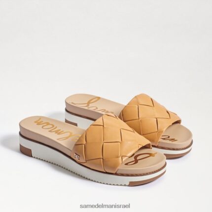 נשים הַנעָלָה Sam Edelman סנדל שקופיות ארוג של adley עור חול טבעי 4XL22X753