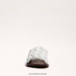 נשים הַנעָלָה Sam Edelman סנדל שקופיות ארוג גריפין לבן בוהק 4XL22X638 - Image 3