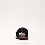 נשים הַנעָלָה Sam Edelman סנדל שקופיות ארוג של giada שָׁחוֹר 4XL22X405 - Image 3