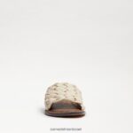 נשים הַנעָלָה Sam Edelman סנדל שקופיות ארוג גריפין עור שנהב מודרני 4XL22X634 - Image 3