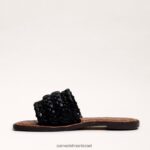 נשים הַנעָלָה Sam Edelman סנדל שקופיות ארוג של giada שָׁחוֹר 4XL22X405 - Image 4