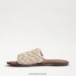 נשים הַנעָלָה Sam Edelman סנדל שקופיות ארוג גריפין עור שנהב מודרני 4XL22X634 - Image 4