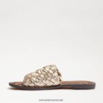נשים הַנעָלָה Sam Edelman סנדל שקופיות ארוג גריפין עור יוטה 4XL22X636 - Image 4