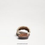 נשים הַנעָלָה Sam Edelman סנדל שקופיות ארוג גריפין עור שנהב מודרני 4XL22X634 - Image 5