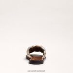 נשים הַנעָלָה Sam Edelman סנדל שקופיות ארוג גריפין עלה זהב/כסף רך/ורד 4XL22X637 - Image 5
