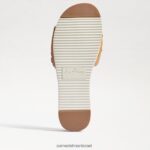 נשים הַנעָלָה Sam Edelman סנדל שקופיות ארוג של adley עור חול טבעי 4XL22X753 - Image 6