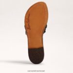 נשים הַנעָלָה Sam Edelman סנדל שקופיות ארוג של giada שָׁחוֹר 4XL22X405 - Image 6