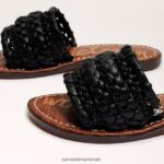 נשים הַנעָלָה Sam Edelman סנדל שקופיות ארוג של giada שָׁחוֹר 4XL22X405 - Image 7