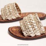 נשים הַנעָלָה Sam Edelman סנדל שקופיות ארוג של giada עלה זהב 4XL22X406 - Image 7