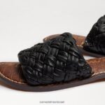 נשים הַנעָלָה Sam Edelman סנדל שקופיות ארוג גריפין עור שחור 4XL22X632 - Image 7