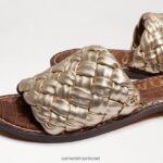 נשים הַנעָלָה Sam Edelman סנדל שקופיות ארוג גריפין עור יוטה 4XL22X636 - Image 7