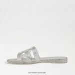 נשים הַנעָלָה Sam Edelman סנדל שקופיות ג'לי מפרץ כסף 4XL22X218 - Image 4