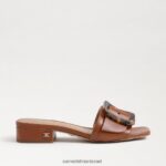 נשים הַנעָלָה Sam Edelman סנדל שקופיות דיאקון קוניאק עשיר 4XL22X418 - Image 2