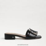 נשים הַנעָלָה Sam Edelman סנדל שקופיות דיאקון עור שחור 4XL22X419 - Image 2