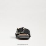 נשים הַנעָלָה Sam Edelman סנדל שקופיות דיאקון עור שחור 4XL22X419 - Image 3