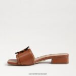 נשים הַנעָלָה Sam Edelman סנדל שקופיות דיאקון קוניאק עשיר 4XL22X418 - Image 4