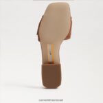 נשים הַנעָלָה Sam Edelman סנדל שקופיות דיאקון קוניאק עשיר 4XL22X418 - Image 6