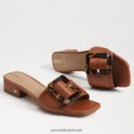 נשים הַנעָלָה Sam Edelman סנדל שקופיות דיאקון קוניאק עשיר 4XL22X418 - Image 7