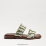 נשים הַנעָלָה Sam Edelman סנדל שקופיות הופי שרך / פשתן זברה טבעי 4XL22X821 - Image 2