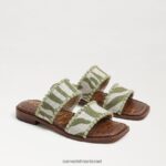 נשים הַנעָלָה Sam Edelman סנדל שקופיות הופי שרך / פשתן זברה טבעי 4XL22X821