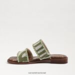 נשים הַנעָלָה Sam Edelman סנדל שקופיות הופי שרך / פשתן זברה טבעי 4XL22X821 - Image 4