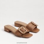 נשים הַנעָלָה Sam Edelman סנדל שקופיות חרוזים דיאקון cuoio 4XL22X193