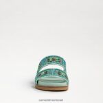 נשים הַנעָלָה Sam Edelman סנדל שקופיות מעוטר אוטו מנטה 4XL22X834 - Image 3