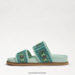 נשים הַנעָלָה Sam Edelman סנדל שקופיות מעוטר אוטו מנטה 4XL22X834 - Image 4