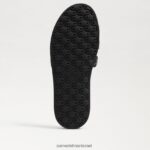 נשים הַנעָלָה Sam Edelman סנדל שקופיות נטו עור שחור 4XL22X274 - Image 6