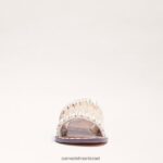 נשים הַנעָלָה Sam Edelman סנדל שקופיות עם חרוזים גאים שנהב טבעי 4XL22X455 - Image 3