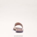 נשים הַנעָלָה Sam Edelman סנדל שקופיות עם חרוזים גאים שנהב טבעי 4XL22X455 - Image 5