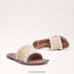 נשים הַנעָלָה Sam Edelman סנדל שקופיות עם חרוזים גאים שנהב טבעי 4XL22X455 - Image 7