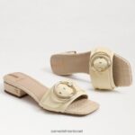 נשים הַנעָלָה Sam Edelman סנדל שקופיות delfi חיטה מולבן 4XL22X705 - Image 7