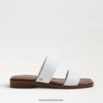 נשים הַנעָלָה Sam Edelman סנדל שקופיות Haydee עור לבן 4XL22X573 - Image 2