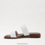 נשים הַנעָלָה Sam Edelman סנדל שקופיות Haydee עור לבן 4XL22X573 - Image 4